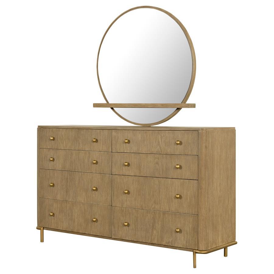 Arini - 8 - Drawer Dresser With Mirror - Sand Wash Dresser & Mirror modern furniture Contempo Furniture