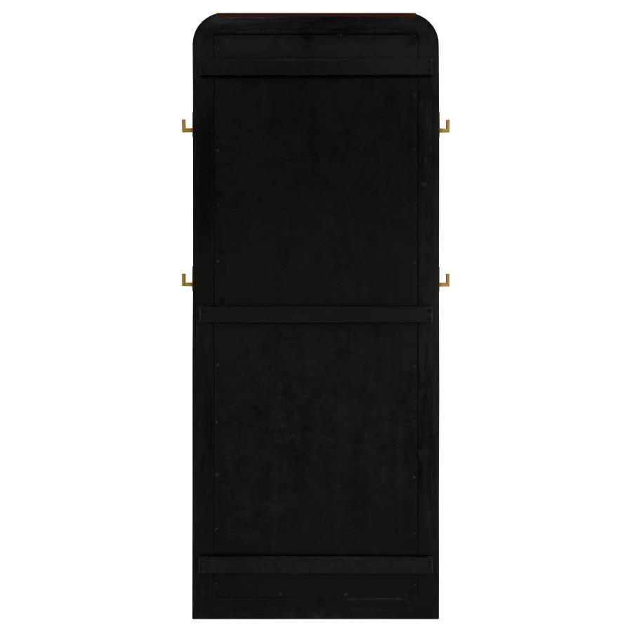 Arini - Cane Weave Full Length Standing Floor Mirror - Black Floor Mirror modern furniture Contempo Furniture