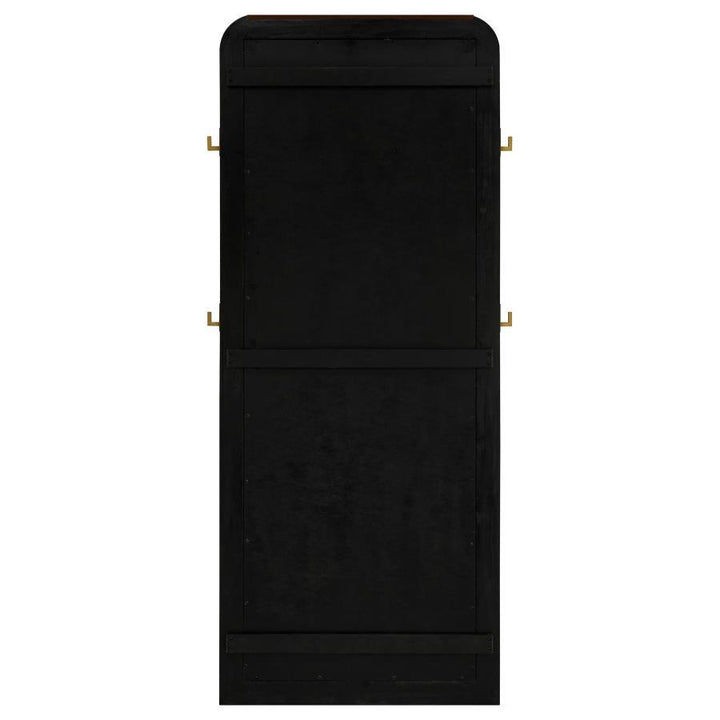 Arini - Cane Weave Full Length Standing Floor Mirror - Black Floor Mirror modern furniture Contempo Furniture