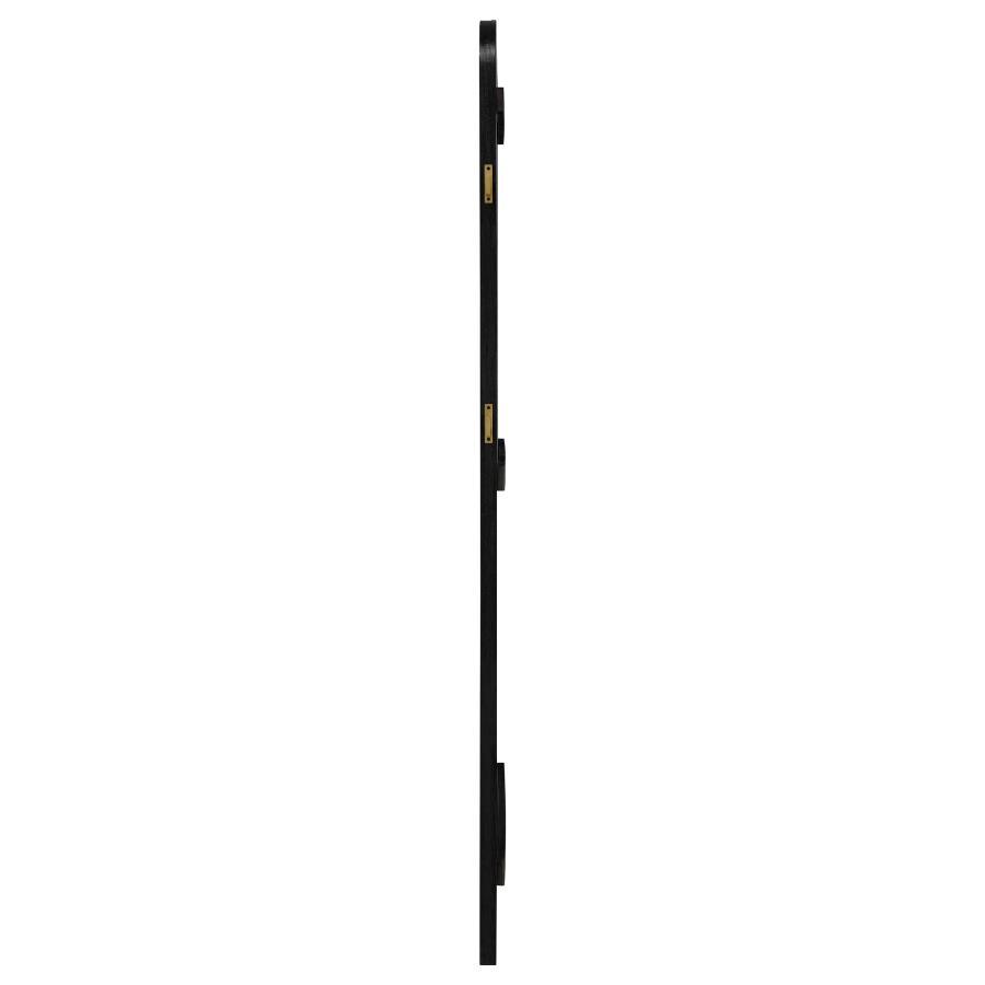Arini - Cane Weave Full Length Standing Floor Mirror - Black Floor Mirror modern furniture Contempo Furniture