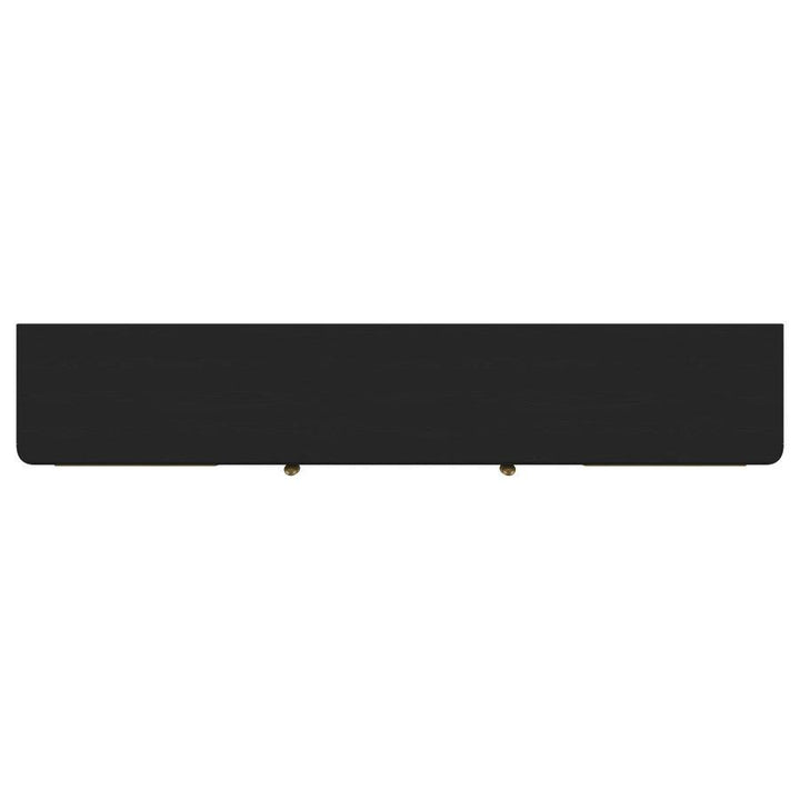 Arini - Rattan Cane 2 - Door TV Stand Media Console - Black TV Stand modern furniture Contempo Furniture