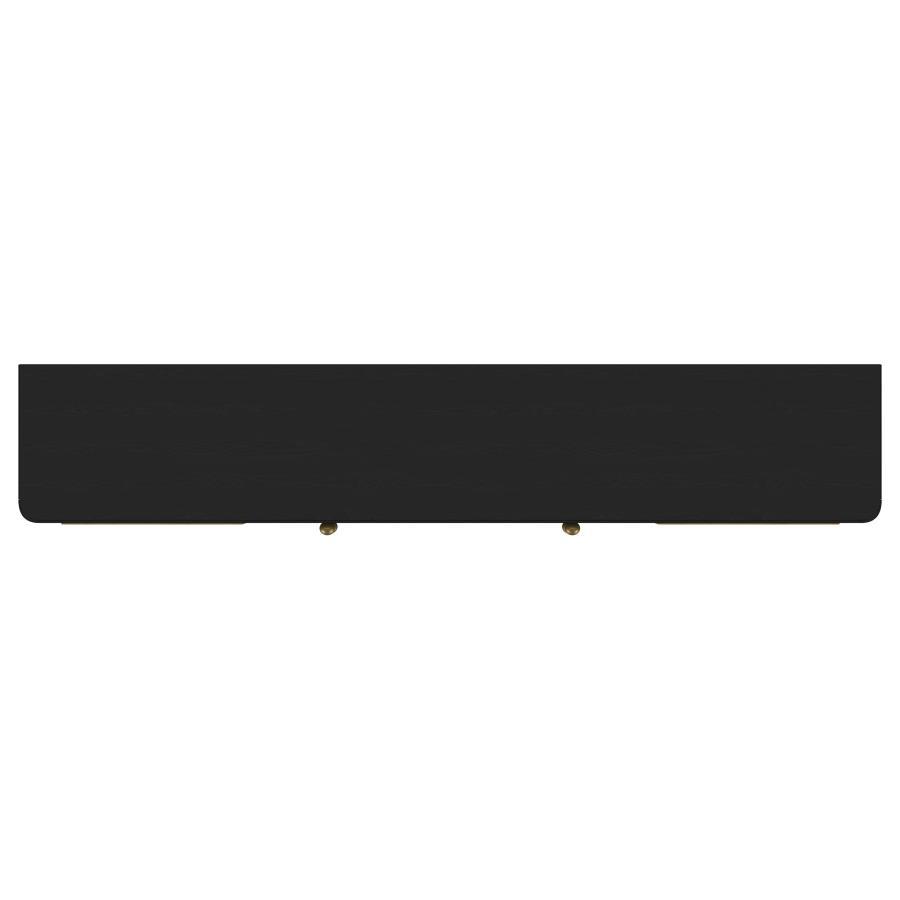 Arini - Rattan Cane 2 - Door TV Stand Media Console - Black TV Stand modern furniture Contempo Furniture