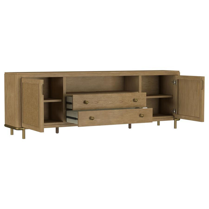 Arini - Rattan Cane 2 - Door TV Stand Media Console - Sand Wash TV Stand modern furniture Contempo Furniture