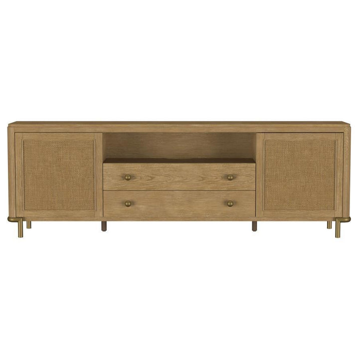 Arini - Rattan Cane 2 - Door TV Stand Media Console - Sand Wash TV Stand modern furniture Contempo Furniture