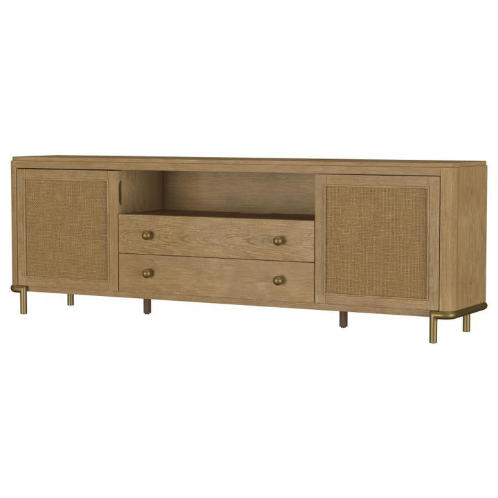 Arini - Rattan Cane 2 - Door TV Stand Media Console - Sand Wash TV Stand modern furniture Contempo Furniture