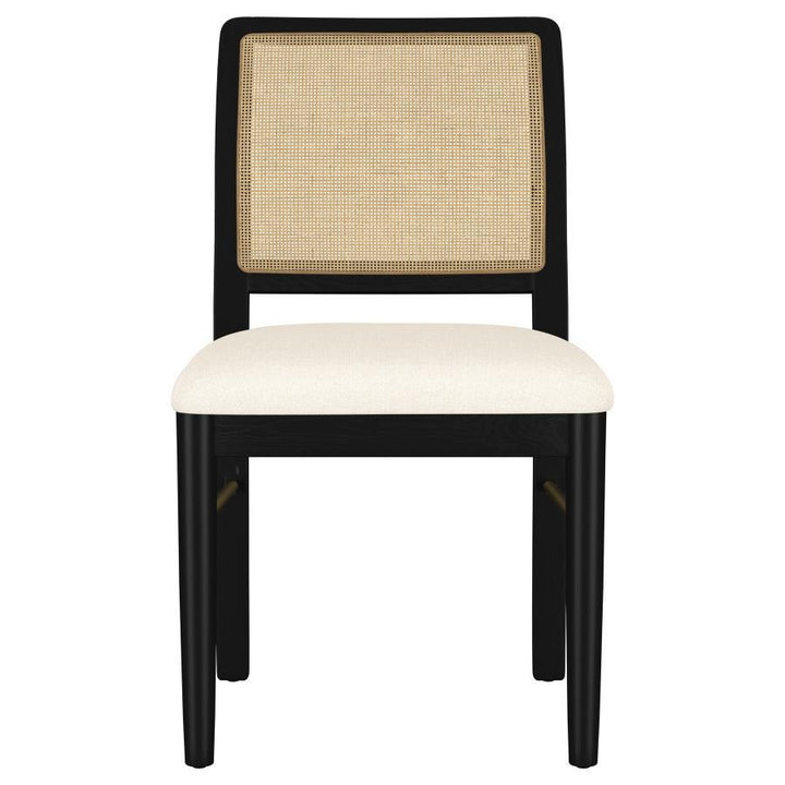 Arini - Rattan Cane Dining Side Chair (Set of 2) - Black Chair Set modern furniture Contempo Furniture