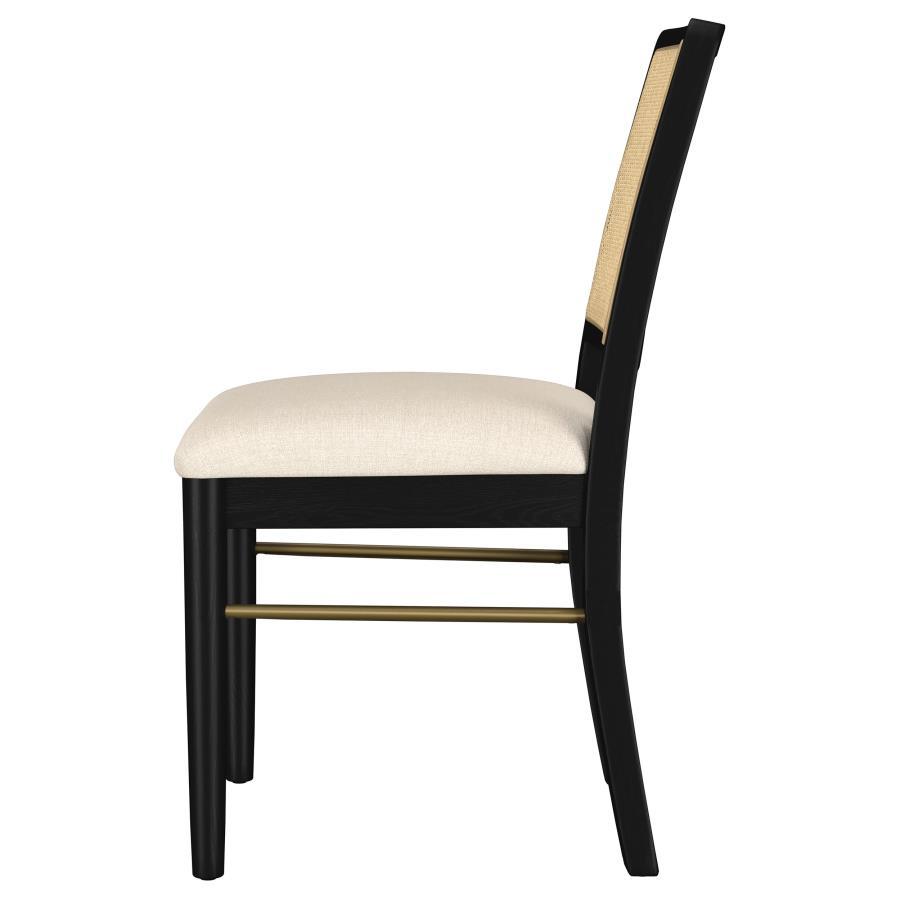 Arini - Rattan Cane Dining Side Chair (Set of 2) - Black Chair Set modern furniture Contempo Furniture