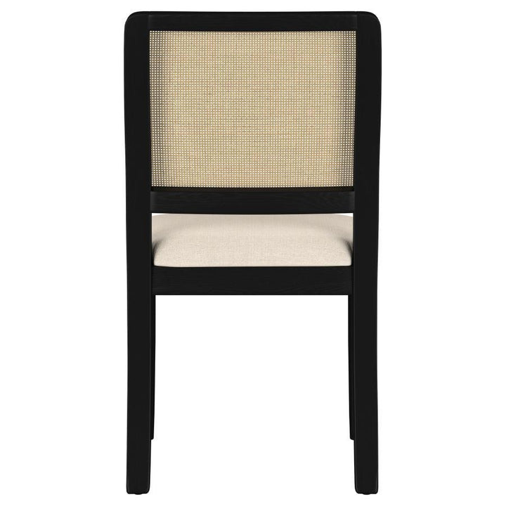 Arini - Rattan Cane Dining Side Chair (Set of 2) - Black Chair Set modern furniture Contempo Furniture