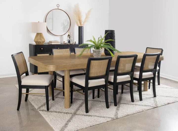 Arini - Rattan Cane Dining Side Chair (Set of 2) - Black Chair Set modern furniture Contempo Furniture