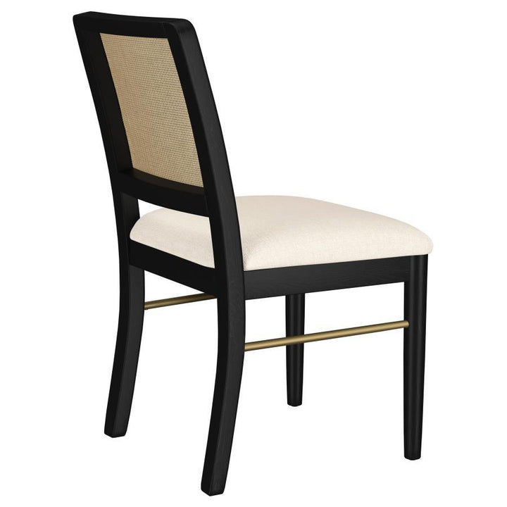 Arini - Rattan Cane Dining Side Chair (Set of 2) - Black Chair Set modern furniture Contempo Furniture
