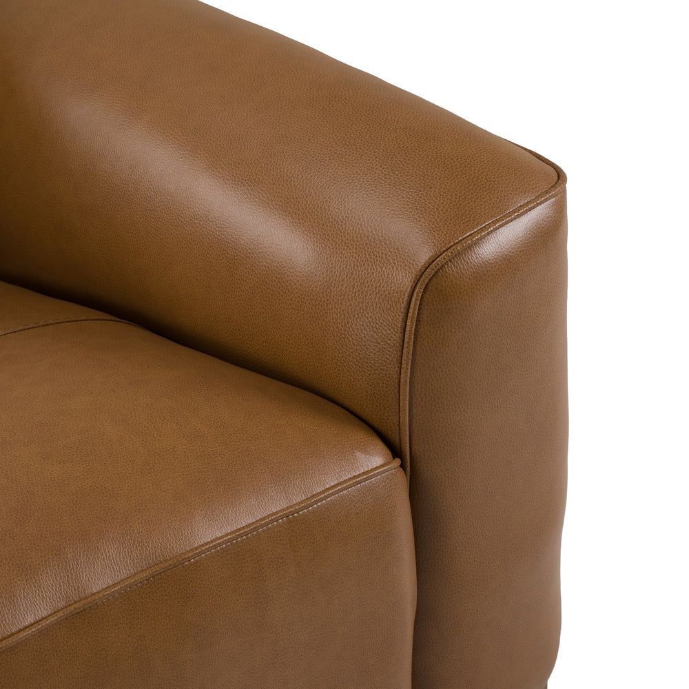 Aris - Modern Brown Leather Chair with Power Recliner & Headrest