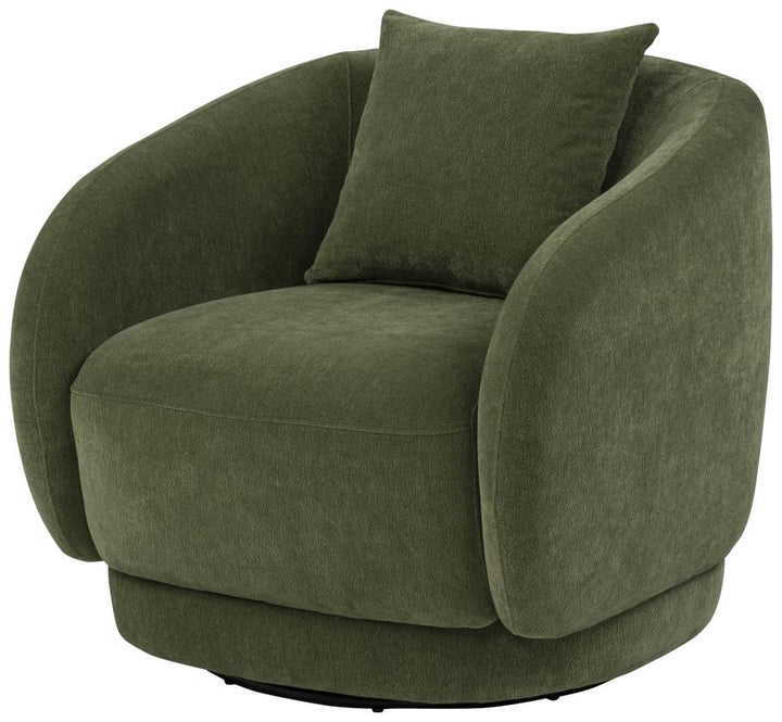 Arnaud Chenille Swivel Accent Chair Arm Chair modern furniture Contempo Furniture