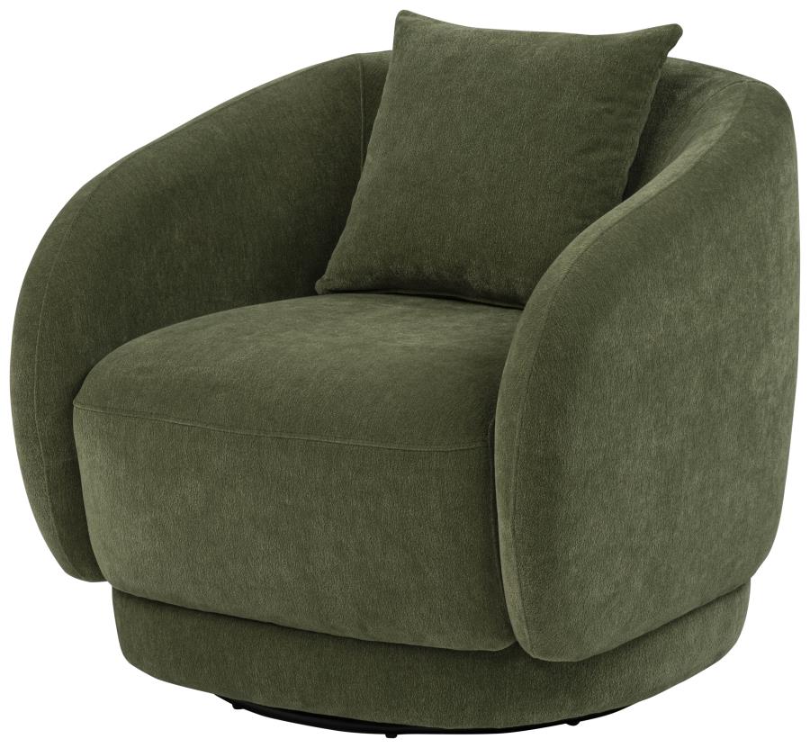 Arnaud Chenille Swivel Accent Chair Arm Chair modern furniture Contempo Furniture