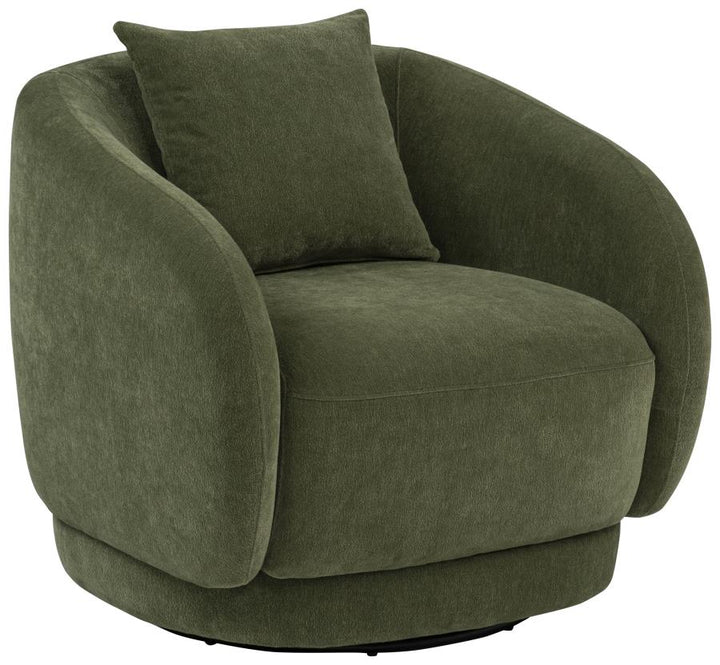 Arnaud Chenille Swivel Accent Chair Arm Chair modern furniture Contempo Furniture