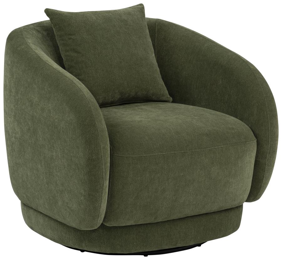 Arnaud Chenille Swivel Accent Chair Arm Chair modern furniture Contempo Furniture