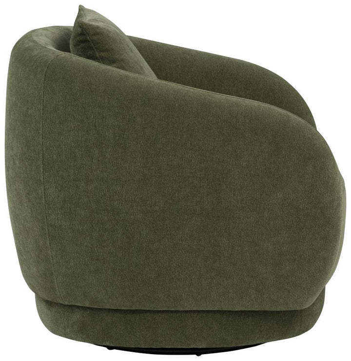 Arnaud Chenille Swivel Accent Chair Arm Chair modern furniture Contempo Furniture