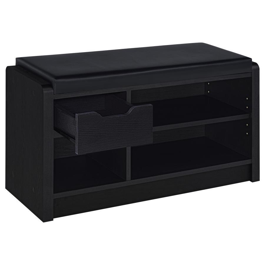 Arrington - Storage Bench - Black Storage Bench modern furniture Contempo Furniture