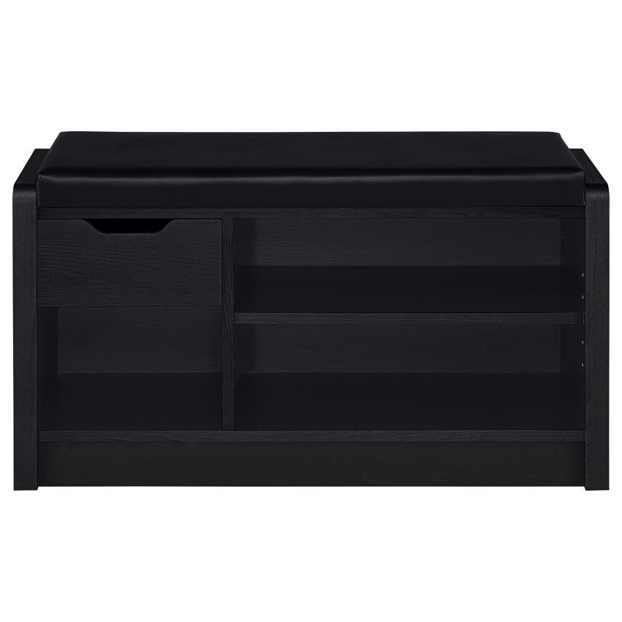 Arrington - Storage Bench - Black Storage Bench modern furniture Contempo Furniture