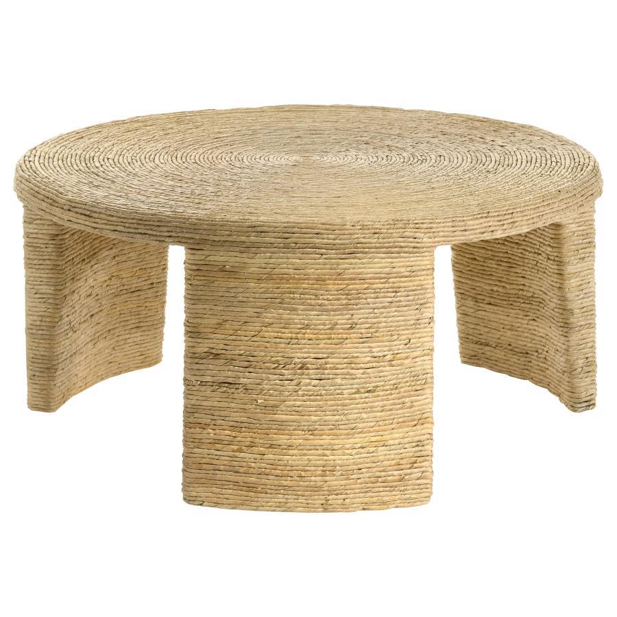 Artina - 2 Piece Rattan Coffee And End Table Set - Natural Table Set modern furniture Contempo Furniture