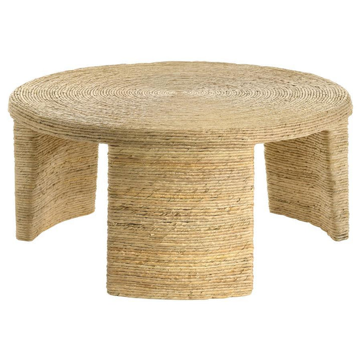 Artina - 3 Piece Rattan Coffee And End Table Set - Natural Table Set modern furniture Contempo Furniture