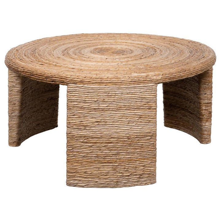 Artina - Woven Rattan Round Coffee Table - Natural Coffee Table modern furniture Contempo Furniture