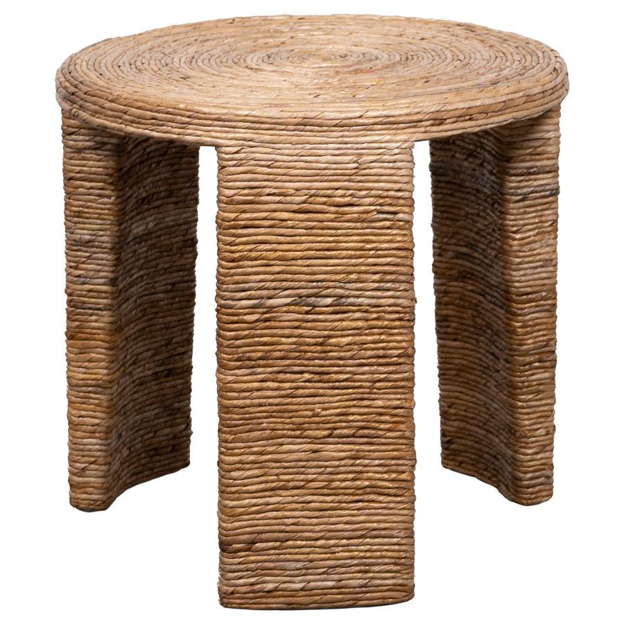Artina - Woven Rattan Round Side End Table - Natural End Table modern furniture Contempo Furniture