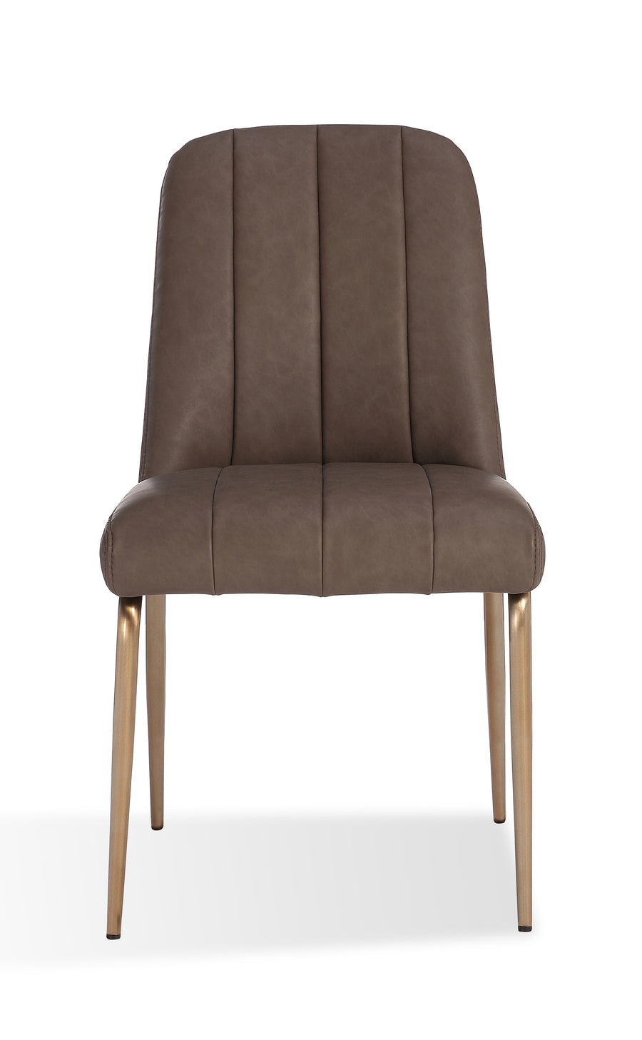Modus Furniture Pusj63Bpj Apollo Upholstered Dining Chair In Cinnamon Synthetic Leather And Brushed Bronze Metal