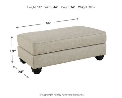 Asanti Ottoman - Pearl Silver Accent Ottoman modern furniture Contempo Furniture