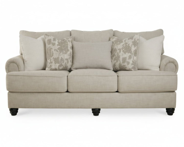 Asanti Sofa - Pearl Silver Stationary Sofa modern furniture Contempo Furniture