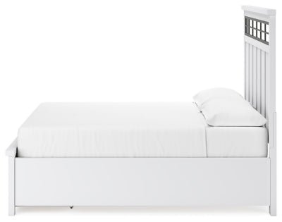 Ashbryn California King Panel Storage Bed - White Storage Bed modern furniture Contempo Furniture