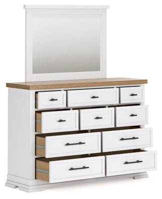 Ashbryn Dresser and Mirror - White Dresser &amp; Mirror modern furniture Contempo Furniture