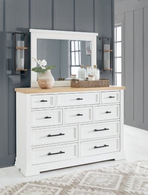 Ashbryn Dresser and Mirror - White Dresser &amp; Mirror modern furniture Contempo Furniture