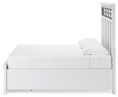 Ashbryn King Panel Storage Bed - White Storage Bed modern furniture Contempo Furniture