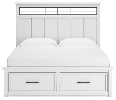 Ashbryn King Panel Storage Bed - White Storage Bed modern furniture Contempo Furniture