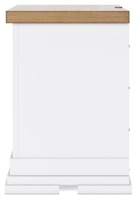 Ashbryn Nightstand - White Nightstand w/ Charging Station modern furniture Contempo Furniture