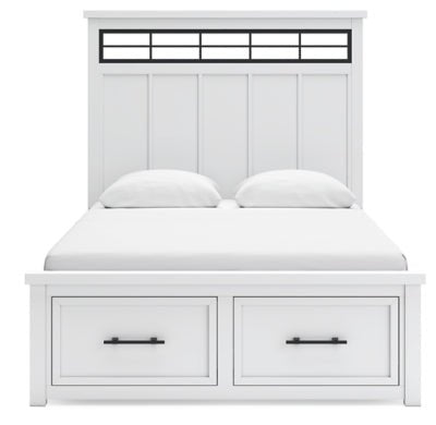 Ashbryn Queen Panel Storage Bed - White Storage Bed modern furniture Contempo Furniture