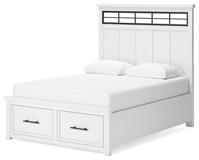 Ashbryn Queen Panel Storage Bed - White Storage Bed modern furniture Contempo Furniture