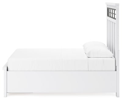Ashbryn Queen Panel Storage Bed - White Storage Bed modern furniture Contempo Furniture