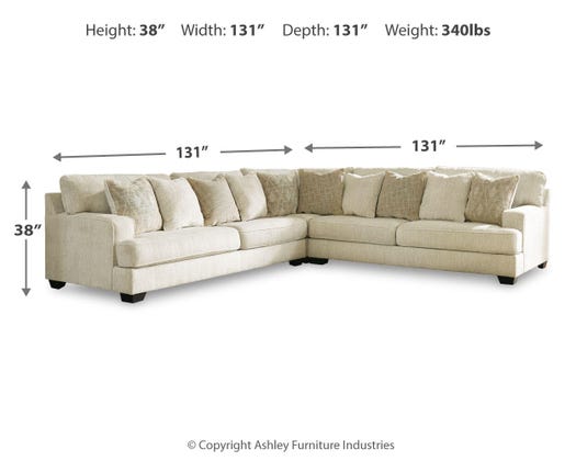 Ashley Rawcliffe 3 - Piece Sectional with Left Arm Facing Sofa Sectional Sofa modern furniture Contempo Furniture