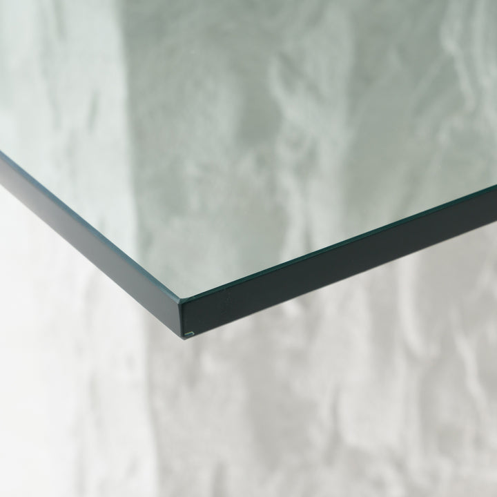 Ashley - Modern Glass + White Fiberglass Dining Table