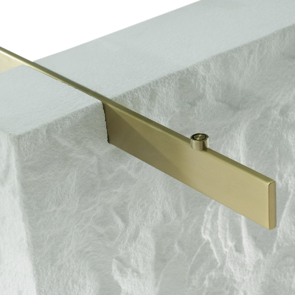 Ashley - Modern Glass + White Fiberglass Dining Table