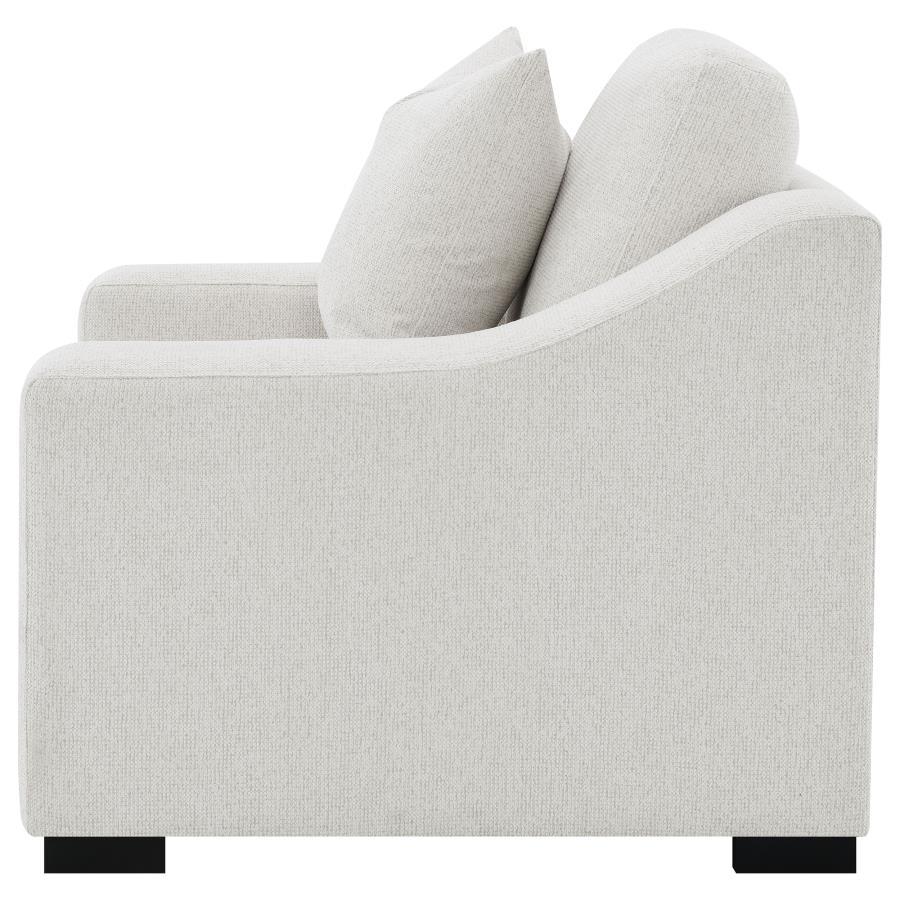Ashlyn - Fabric Upholstered Track Arm Accent Chair - Sand Arm Chair modern furniture Contempo Furniture