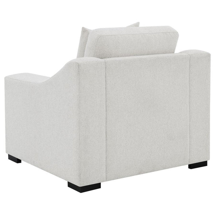 Ashlyn - Fabric Upholstered Track Arm Accent Chair - Sand Arm Chair modern furniture Contempo Furniture
