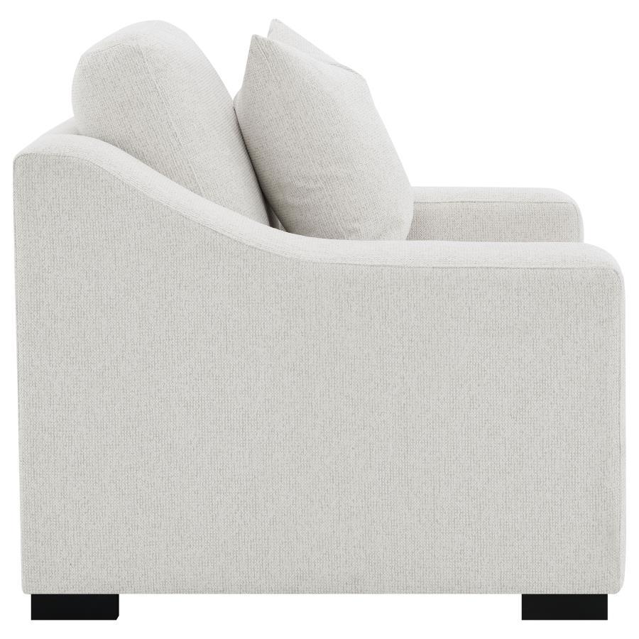 Ashlyn - Fabric Upholstered Track Arm Accent Chair - Sand Arm Chair modern furniture Contempo Furniture