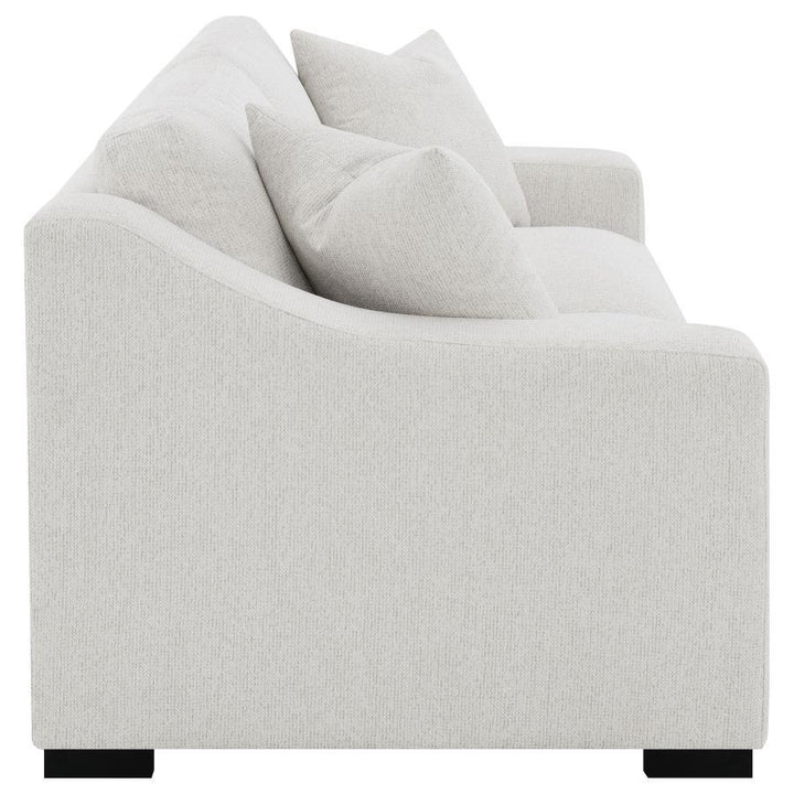 Ashlyn - Fabric Upholstered Track Arm Sofa - Sand Stationary Sofa modern furniture Contempo Furniture