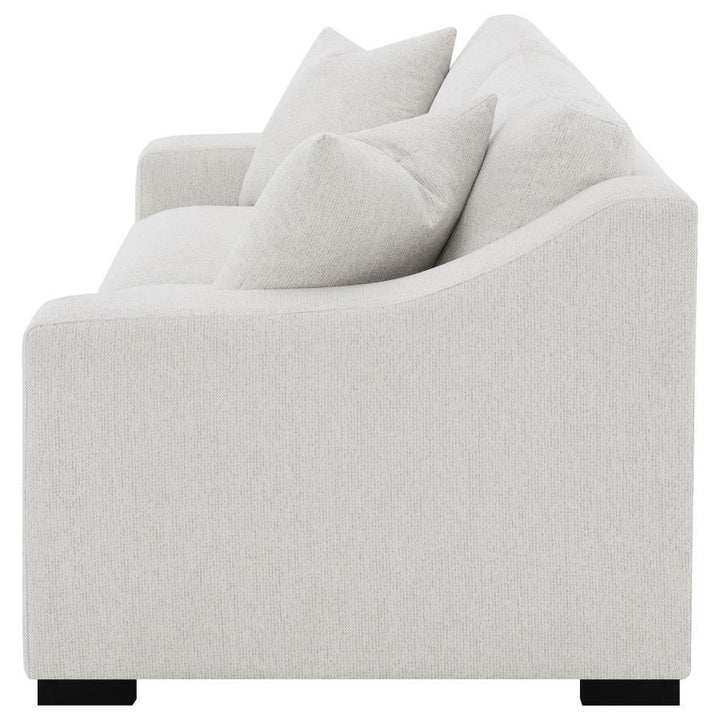 Ashlyn - Fabric Upholstered Track Arm Sofa - Sand Stationary Sofa modern furniture Contempo Furniture