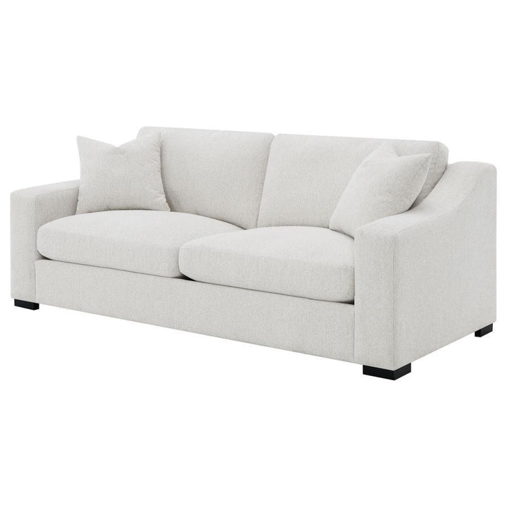 Ashlyn - Fabric Upholstered Track Arm Sofa - Sand Stationary Sofa modern furniture Contempo Furniture
