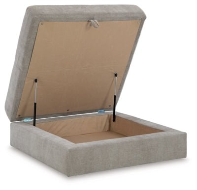 Aslan Court Ottoman With Storage - Gray Storage Ottoman modern furniture Contempo Furniture