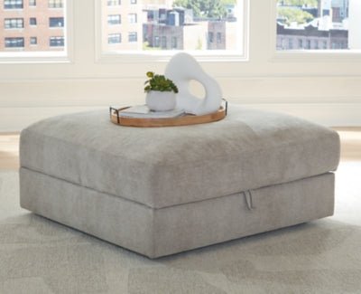 Aslan Court Ottoman With Storage - Gray Storage Ottoman modern furniture Contempo Furniture