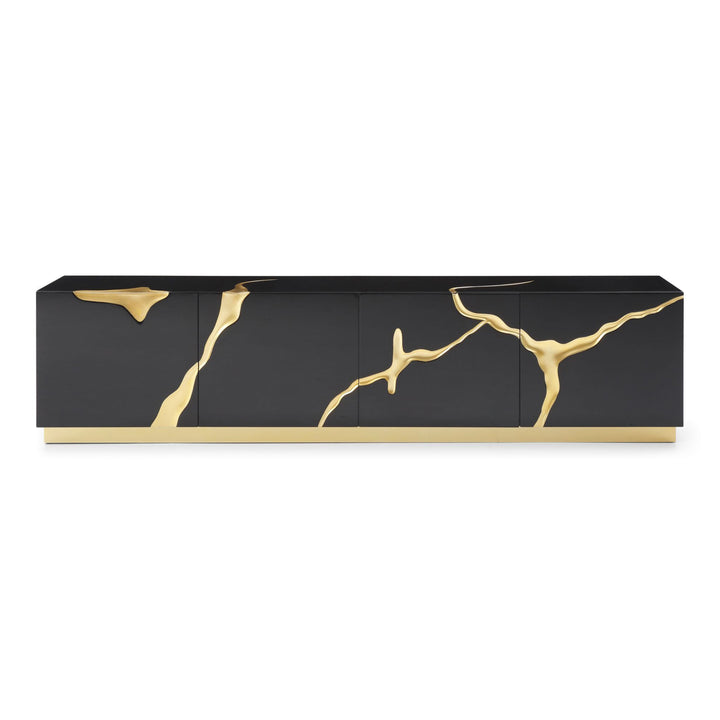 Aspen - Modern Black &amp; Gold TV Stand